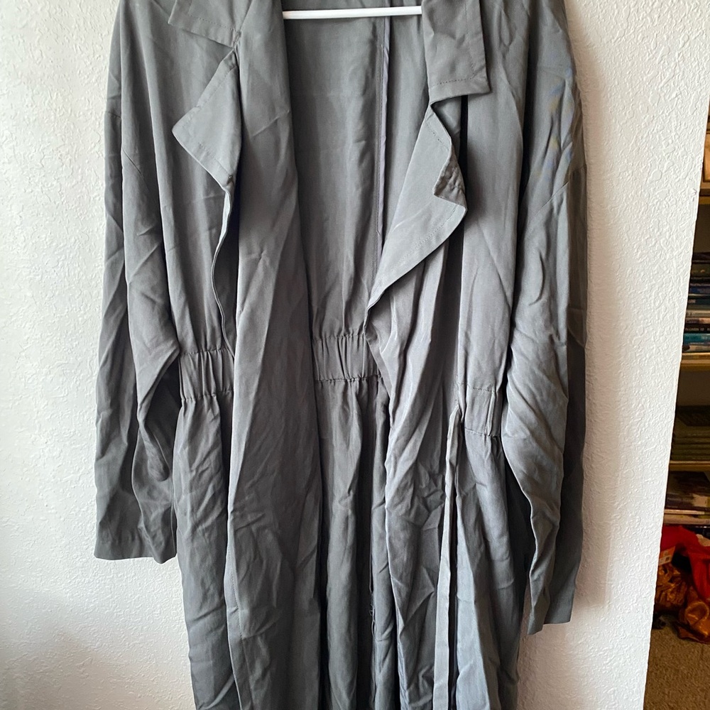 Astr Charcoal Women's Trench Coat